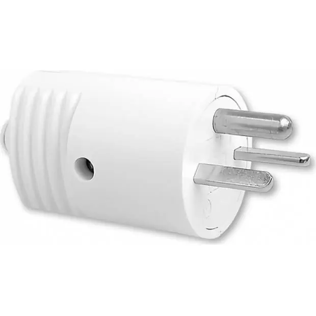 Vidlice s přímým vývodem, 10 A, 48 V AC, DC, vzor K, bílá 5538N-C01705 B ABB Víkendová Akce
