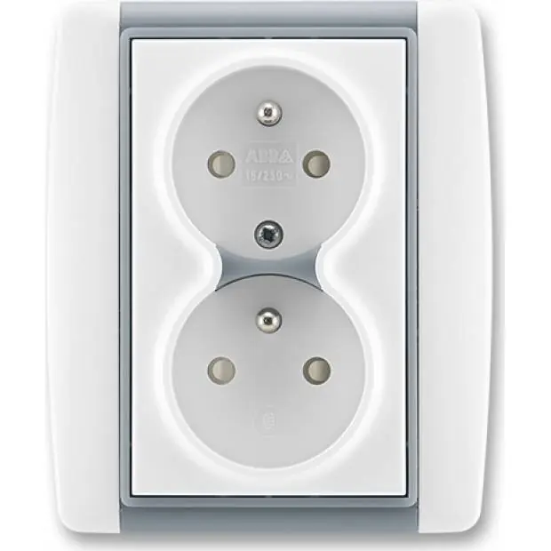 ABB 5512E-C02359 04 Element zásuvka dvojnásobná chráněná s clonkami Nejlepší Cena