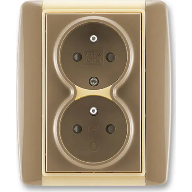 ABB 5512E-C02359 25 Element zásuvka dvojnásobná chráněná s clonkami Zlevněný