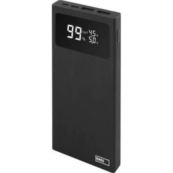 B0531B Powerbanka EMOS BetaQ 10, 10 000 mAh, 22,5 W, černá EMOS Akce