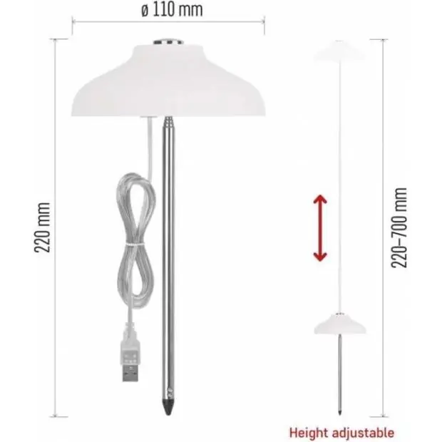 Horká Nabídka Z7901 LED GROW pěstební lampa 5 W, časovač, bílá EMOS