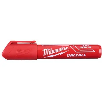 Doprava Zdarma Značkovač s plochým hrotem MILWAUKEE INKZALL L červený