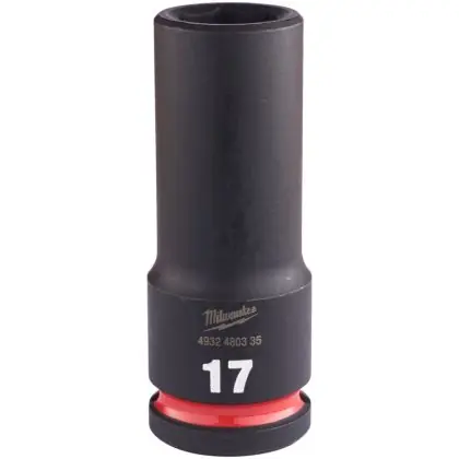 Autentický Hlavice průmyslová MILWAUKEE SHOCKWAVE 1/2" 17 mm prodloužená