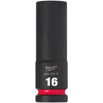 Hlavice průmyslová MILWAUKEE SHOCKWAVE 1/2" 16 mm prodloužená Bezpečná Platba