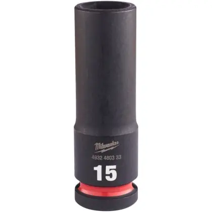 Zlevněný Hlavice průmyslová MILWAUKEE SHOCKWAVE 1/2" 15 mm prodloužená