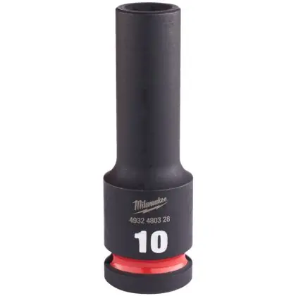 Novinka Hlavice průmyslová MILWAUKEE SHOCKWAVE 1/2" 10 mm prodloužená