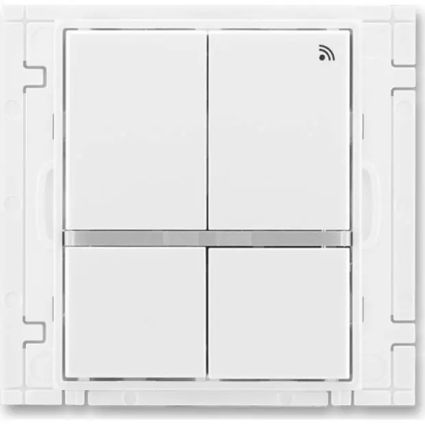 Nízká Cena ABB 3299E-A11908 03 vysílač RF signálu čtyřtlačítkový nástěnný 868 MHz bílá-bílá