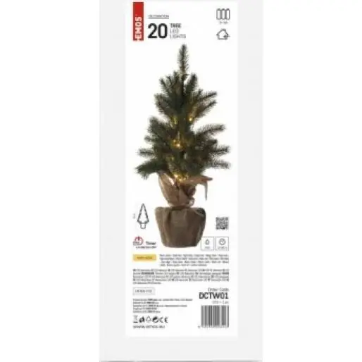 DCTW01 LED vánoční stromek, 52 cm, 3x AA, vnitřní, teplá bílá, časovač EMOS Lighting Levný