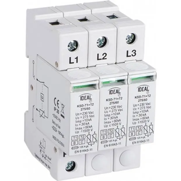 Autentický Kanlux KSD-T1+T2 275/180 3P Přepěťová ochrana 23921