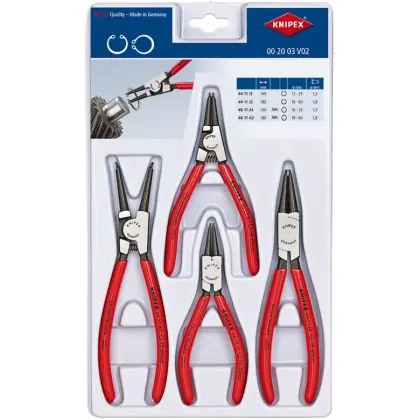 Nová Kolekce Sada kleští na pojistné kroužky KNIPEX 002003V02