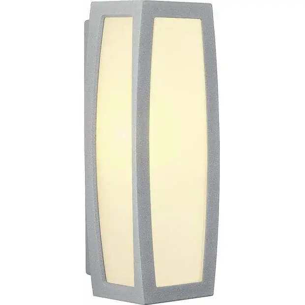 Nejlepší Volba SLV 230084 MERIDIAN BOX E27 stříbrnošedé svítidlo nástěnné přisazené