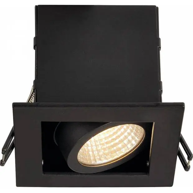 SLV 115700 KADUX LED DL Set matná černé svítidlo zapustné stropní hranaté výklopné Autentický