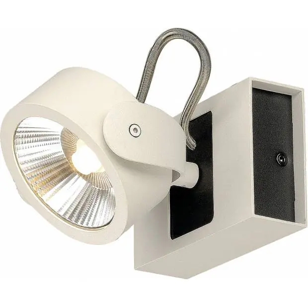 Víkendová Akce SLV 147601 KALU LED 1 bílé-černé svítidlo přisazené stropní-nástěnné kulaté výklopné bodové