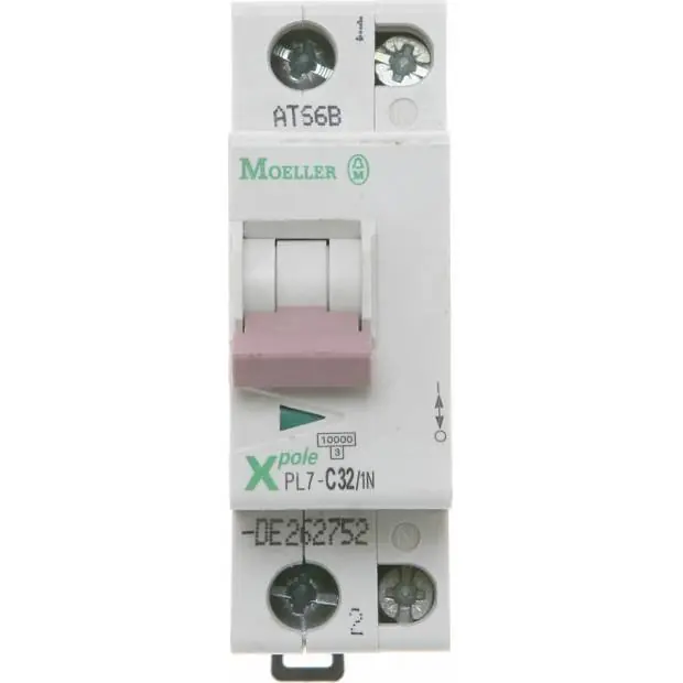 PL7-C32/1N Jistič jednofázový dvoupólový 32A Eaton 262752 Koupit Online