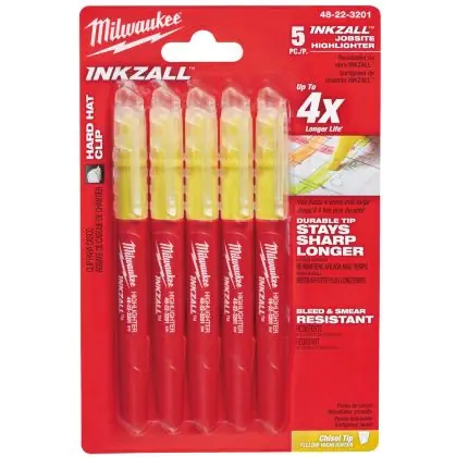 Značkový Sada zvýrazňovačů MILWAUKEE INKZALL žluté 5 ks