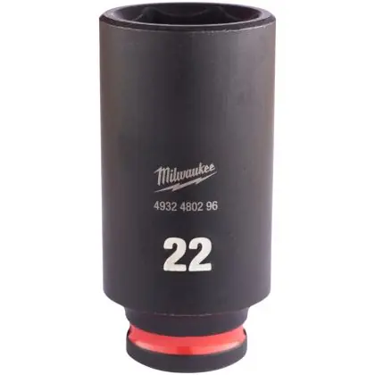 Hlavice průmyslová MILWAUKEE SHOCKWAVE 3/8" 22 mm prodloužená Přímo Od Výrobce