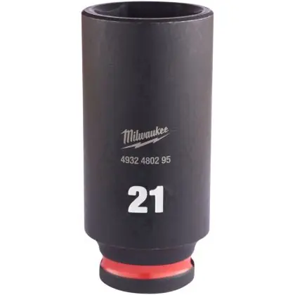 Hit Sezóny Hlavice průmyslová MILWAUKEE SHOCKWAVE 3/8" 21 mm prodloužená