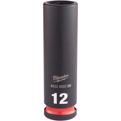 Hlavice průmyslová MILWAUKEE SHOCKWAVE 3/8" 12 mm prodloužená Doprava Zdarma