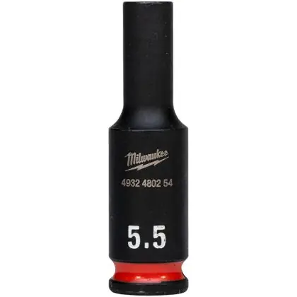 Hlavice průmyslová MILWAUKEE SHOCKWAVE 1/4" 5,5 mm prodloužená Časově Omezené