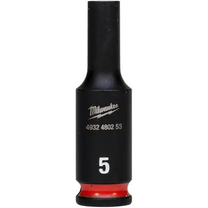 Autentický Hlavice průmyslová MILWAUKEE SHOCKWAVE 1/4" 5 mm prodloužená