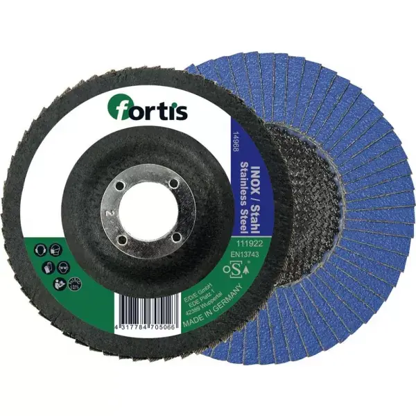Vějíř.brus.kot. Inox/Sta 115mm K80 rovný FORTIS Novinka