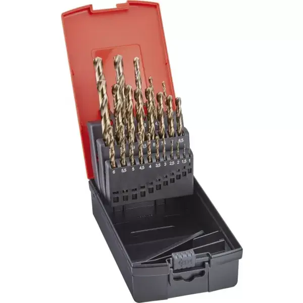 Víkendová Akce Sada vrtáků do kovu HSSE DIN338 GoldOxid 19 ks 1-10,0mm vzest. o 0,5