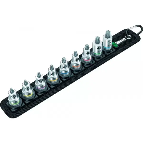 Sada nástrčných klíčů s přídržnou funkcí 3/8" TX-HF10-50x35/38,5mm 9 ks Wera 05003972001 Pouze Dnes
