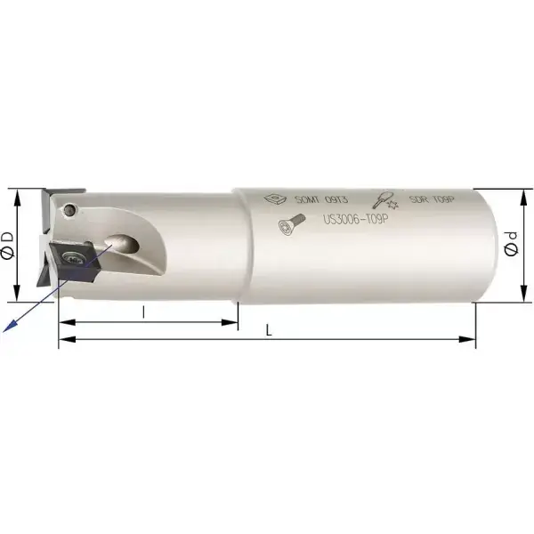 Top Prodej Stopková fréza 90° Z4 vnitřní chlazení D32mm pro SOMT09