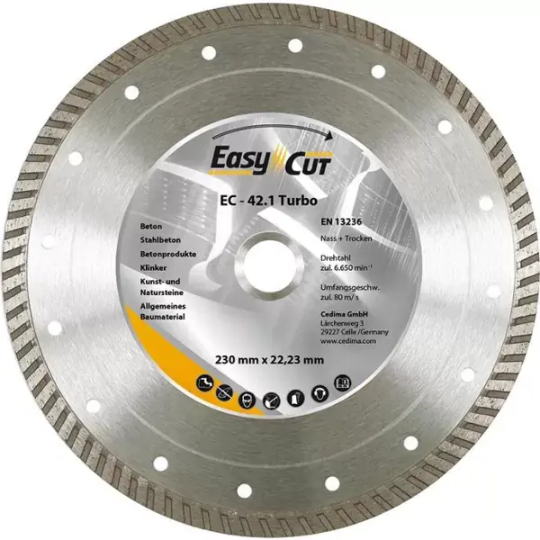 Sleva Kotouč diamantový EC-42.1 230x2,6x10x22,23mm CEDIMA