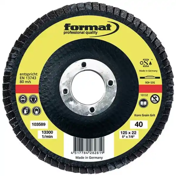 Brusné lamelové talíře laminátová tkanina, rovný, 125mm K120 FORMAT Aktuální