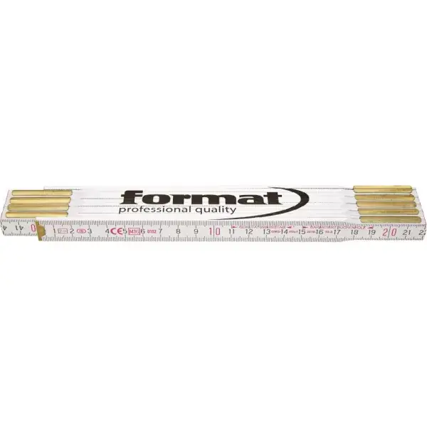 Skládací metr dřevěný bílý 2mx16mm FORMAT Kup Teď