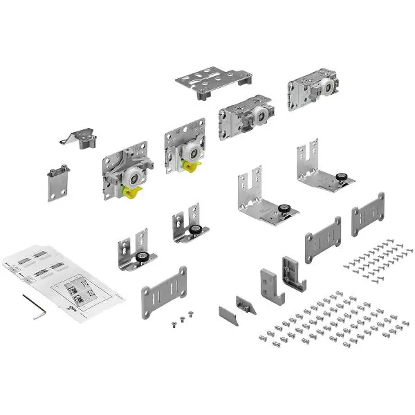 Hettich TopLine L sada kování pro posuvné dveře, 2-dveře 18-30 mm, vlevo Speciální Cena