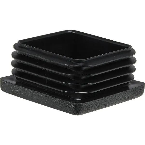 Nakupujte Hned Koncovky pro hranaté nohy/trubky, 25x15 mm, tl. stěny 0,8-2,5 mm, plast černý