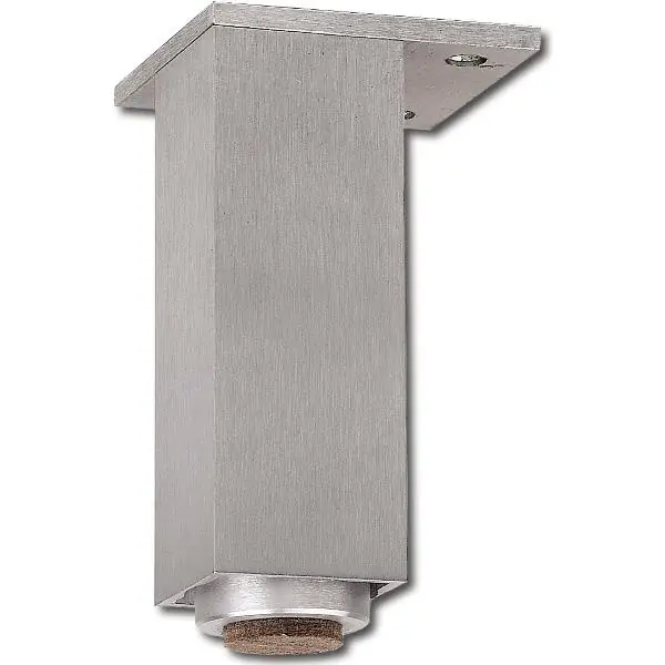 Must-Have Dekorační noha 40x40 mm, délka 120 mm, nastavitelná hliník kartáčovaný