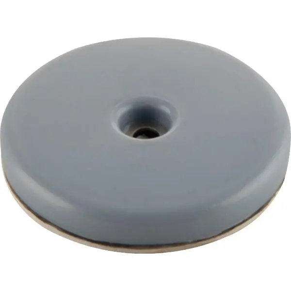 Teflonový kluzák k přišroubování, kulatý, ø 38 mm, výška 8,5 mm, šedý Super Cena