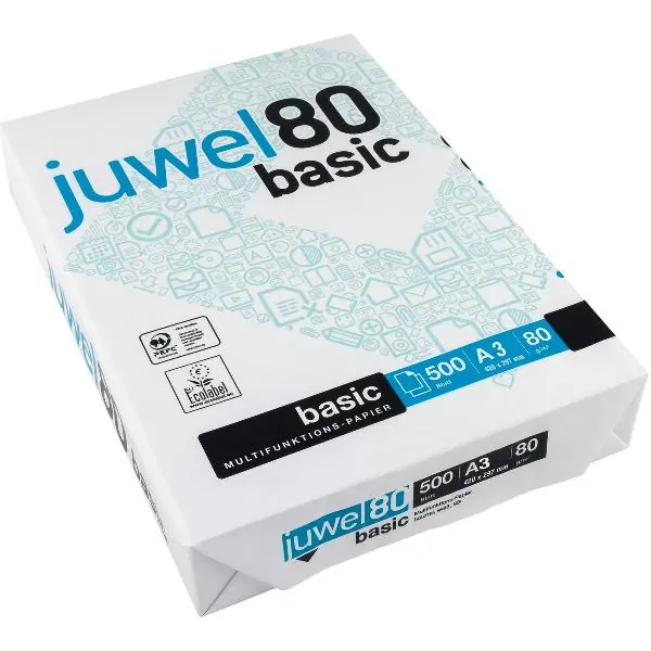 Papír do tiskárny Juwel Basic 80 A4, bílý, karton 5 x 500 listů Speciální Cena
