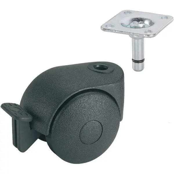 DÖRNER + HELMER dvojité kolečko One, 50 mm, 30 kg, destička, zarážka Bezpečná Platba