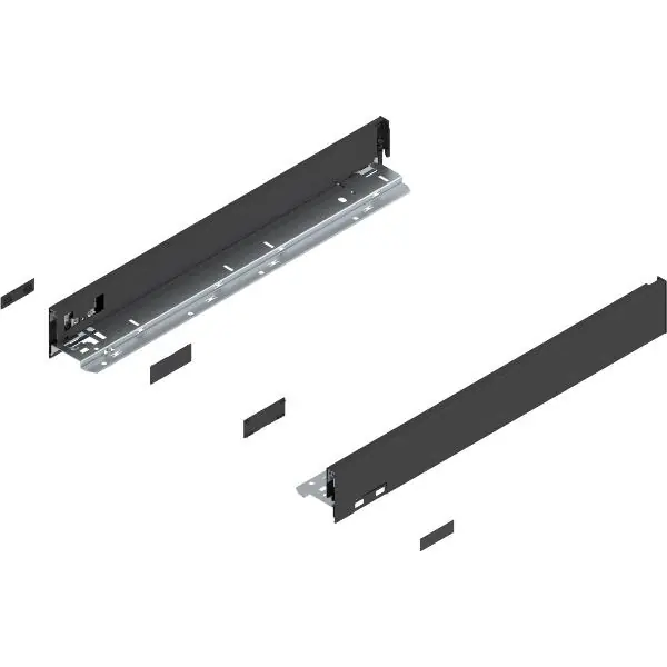 BLUM LEGRABOX pure sada výška N, BLUMOTION S, 70kg, délka 500, karbonově černá Dokud Zásoby Vydrží