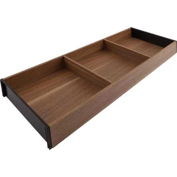 Must-Have BLUM AMBIA-LINE široký zásuvkový rámeček, délka 600mm, ořech Tennessee