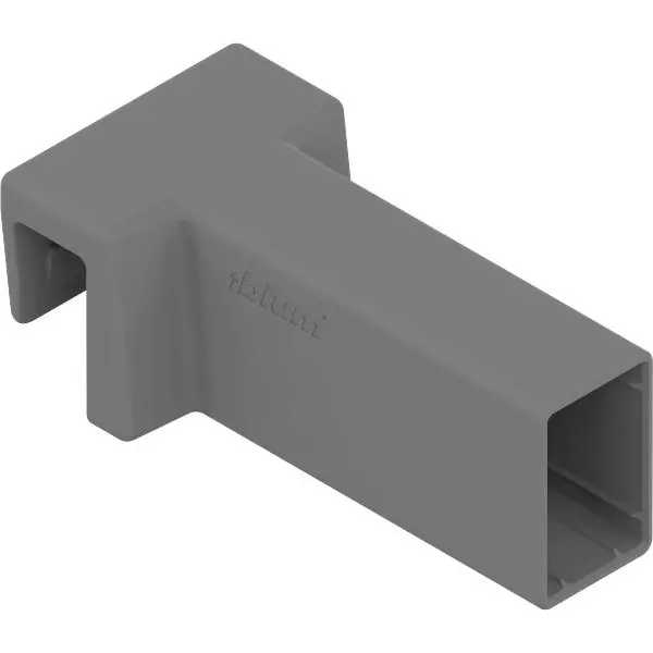 BLUM AMBIA-LINE držák příč. relingu Merivobox, zás. prvek 8 mm indium šedá mat Vysoce Kvalitní