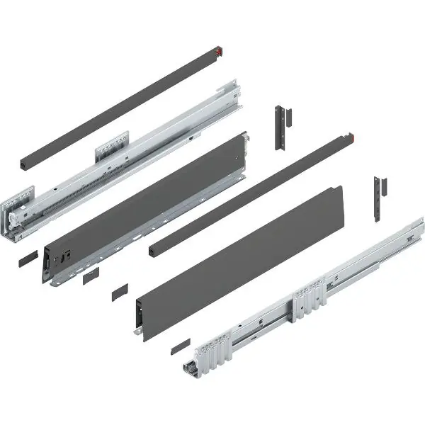BLUM MERIVOBOX sada výška E-reling, BLUMOTION B,70kg,délka 550mm,orion šedá Časově Omezené