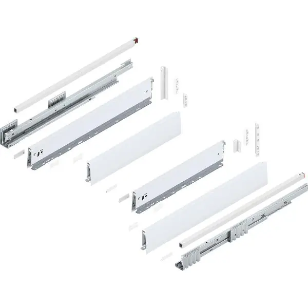 BLUM MERIVOBOX dřez. výsuv sada výška E-reling, BLUMOTION B, 40kg, d. 600,h.bílá Horká Nabídka