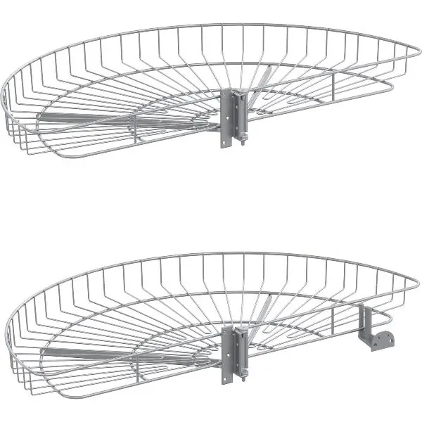 VS COR Wheel rohová-otočná police 2/4 kruhu sada Classic 850 mm stříbrná Autentický