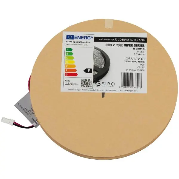 Nová Kolekce SIRO LED pásek SL-VIPER DUO2POL 15W/m, 2200K-6000K, 24 V/DC, role 5 m