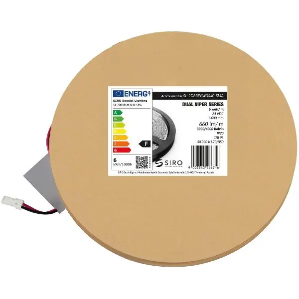 Nízká Cena SIRO LED pásek SL-VIPER DUO2POL 6W/m, 3000K-4000K, 24 V/DC, role 5 m