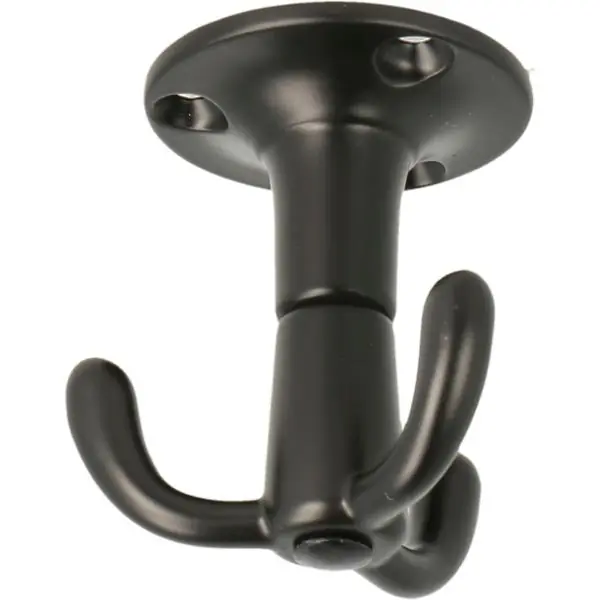 Trojitý otočný Věšák Spider ø 48 mm, výška 52 mm, Zamak, mat černý Nízká Cena