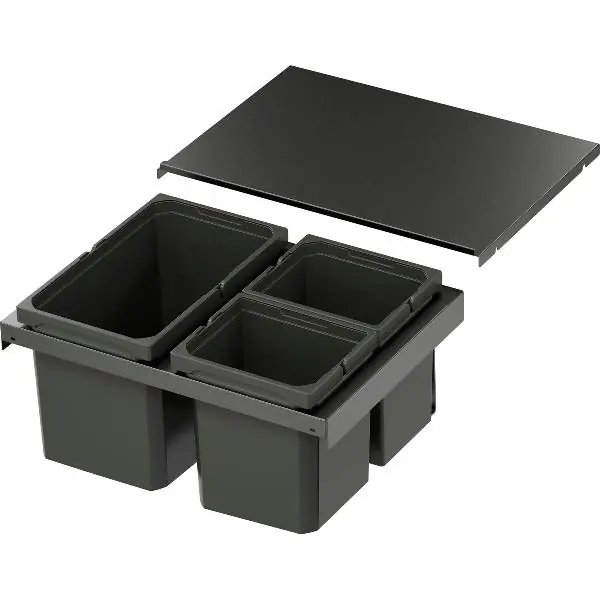 Nová Kolekce VS ENVI Flex XS-256 systém na třídění odpadu KB 600 mm, 1×16/2×7 litrů, lava