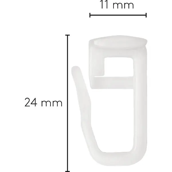 LEHA záclonový kluzák Karniese hranatá hlava plast bílý Nová Kolekce
