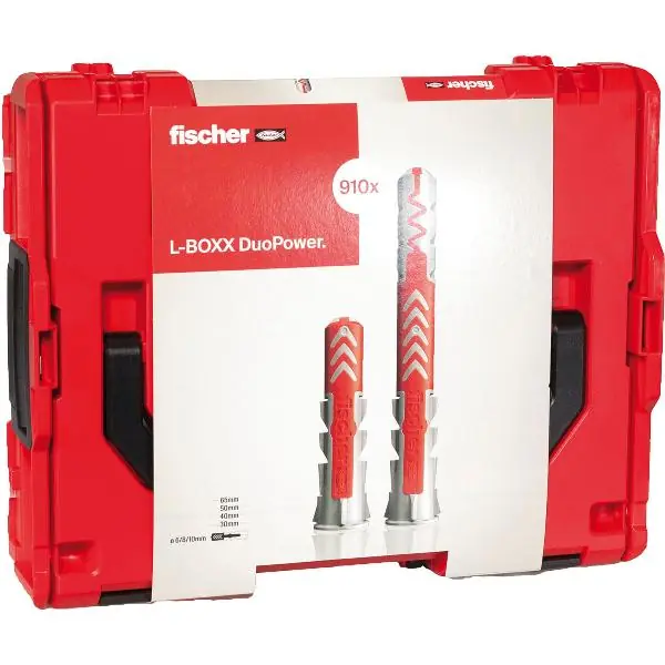 Expresní Doručení FISCHER L-BOXX DuoPower - naplněno 910 hmoždinkami