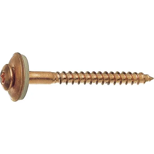 Must-Have Klempířský vrut s těsnicí podložkou 4.5x45 TX20, nerez A2, poměděná